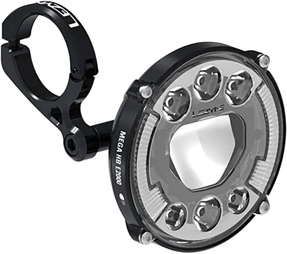 Lampe Avant pour Vélos Électriques LEZYNE LED E-Bike Mega STVZO E2000 - Noir Satiné