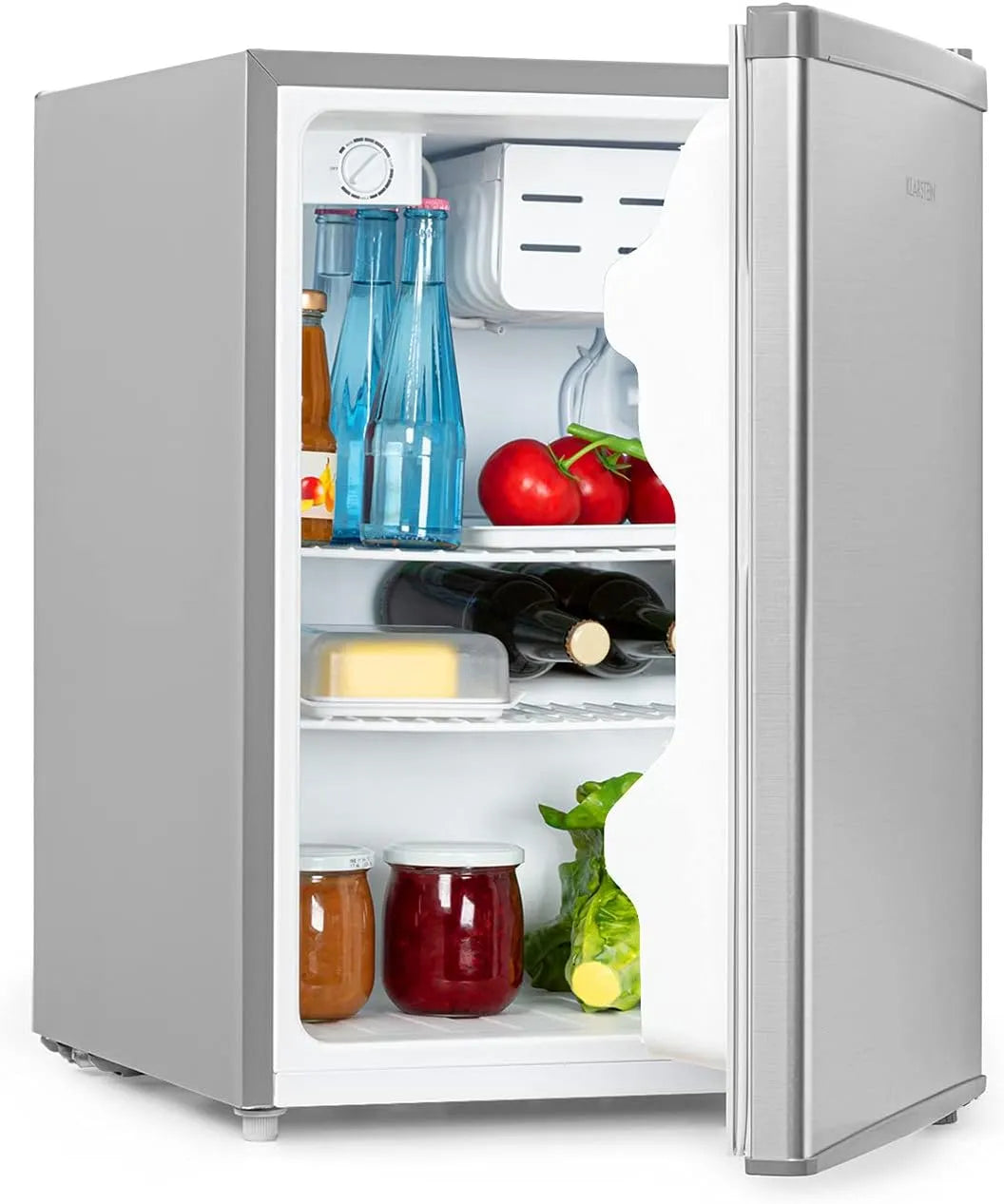 Klarstein Réfrigérateur, 66 L, 45x63x51 cm, 42 dB, classe énergétique D, gris, mini-bar, 109 kWh, an, 66 litres, 42db, KLARSTEIN Cool Kid, sur pied