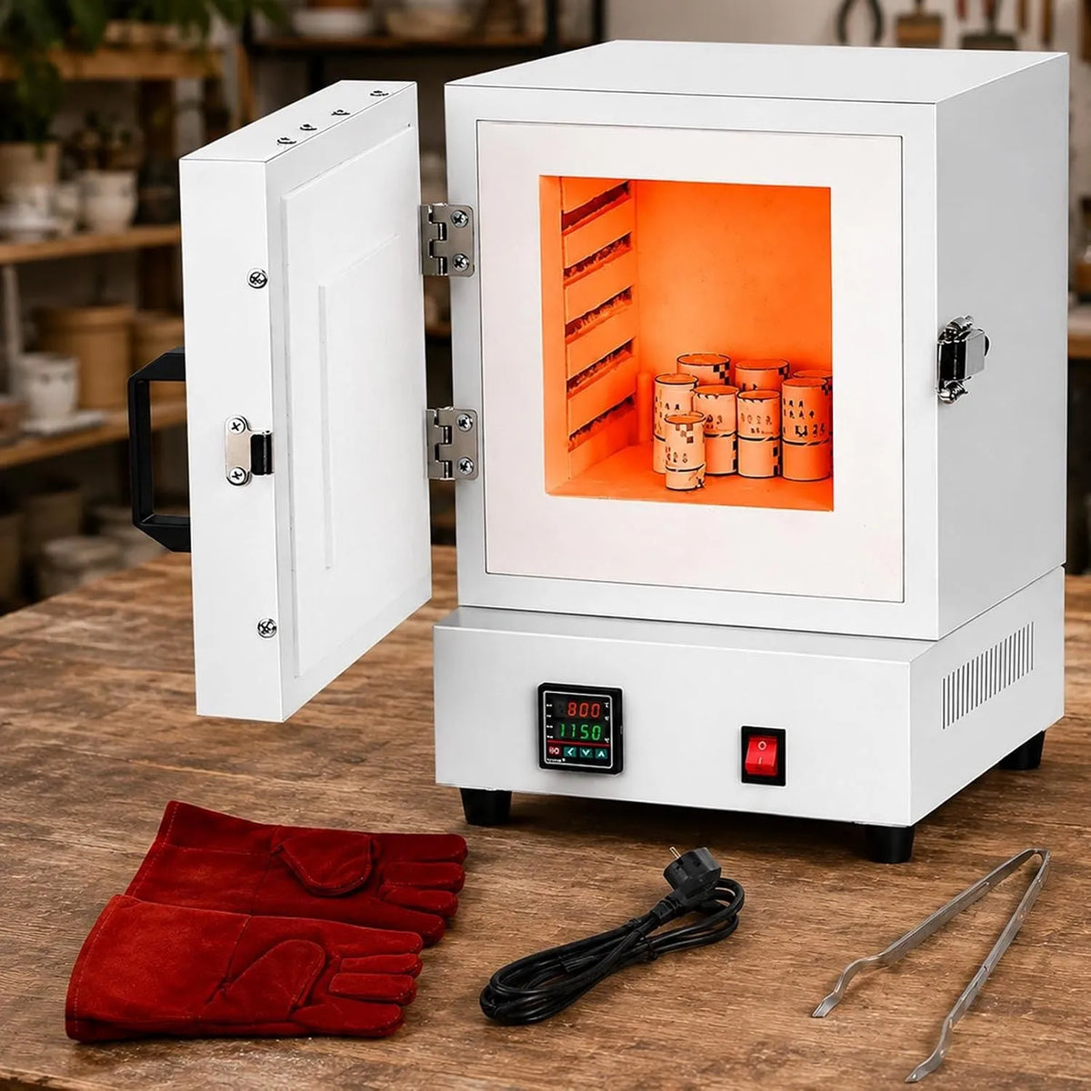 Four électrique, 2000 W, Contrôle digital, chauffage sur quatre côtés et chambre spacieuse pour des projets répétables en petite série