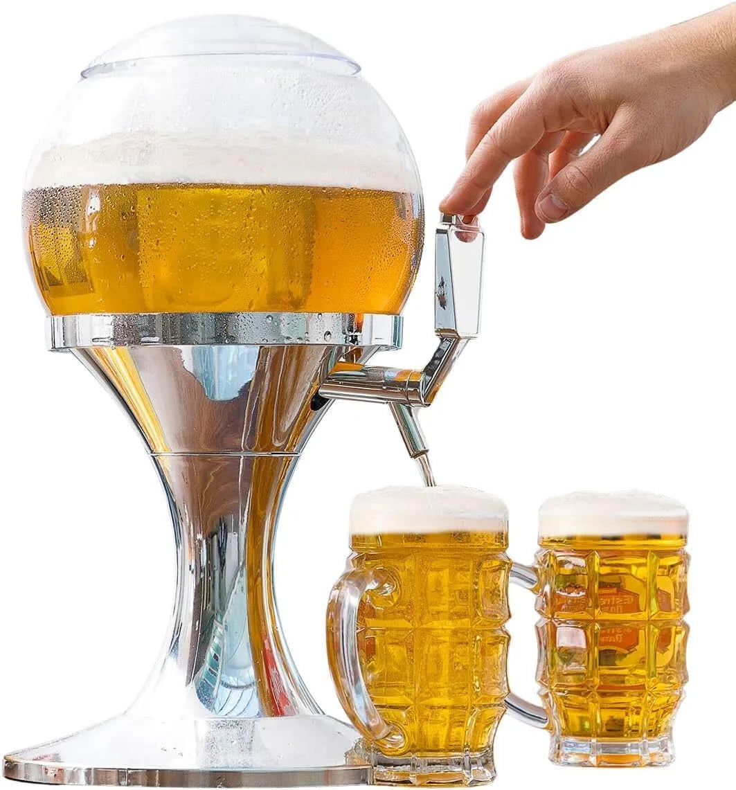 Robinet de cuisine, Sans BPA, Distributeur de Bière Fraiche réfrigéré avec Compartiement pour Glaçon et Robinet - Machine à jus de fruit - Soda