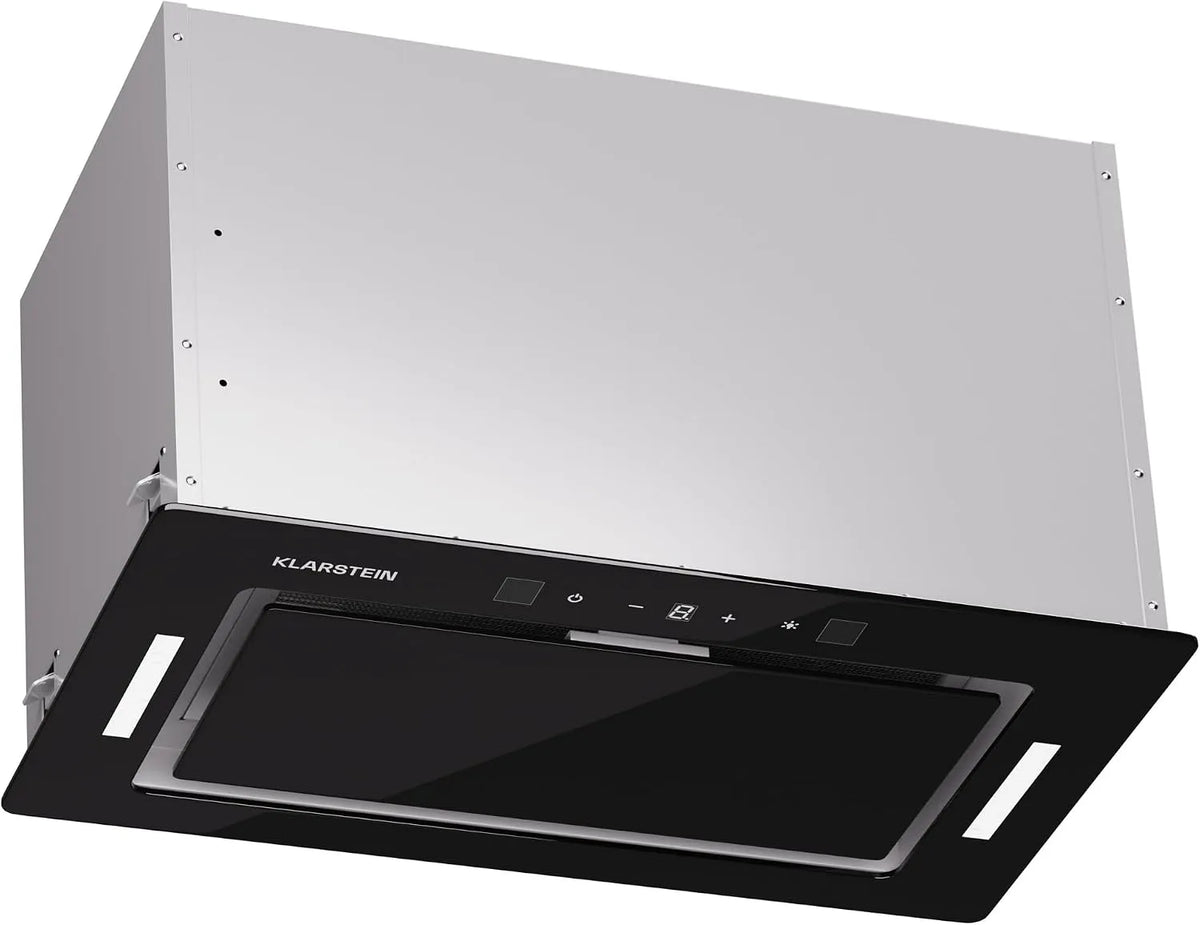 Klarstein Hotte aspirante, 52 cm, 466 m3/h, hotte de cuisine, encastrable, tactile, minuteur, silencieux, de Cuisine avec Lampes LED, Commandes