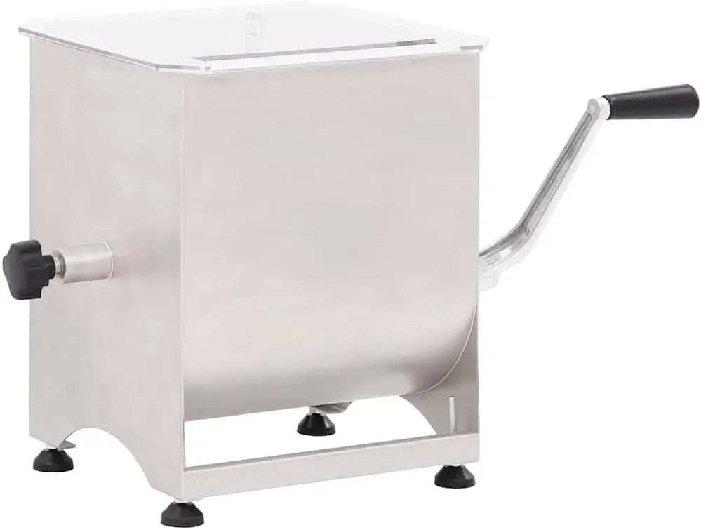 Compatible Hachoir Automatique, pour Mélangeur de Viande Professionnel en INOX avec boîte de Vitesse argenté, capacité jusqu'à 20 kg, idéal pour