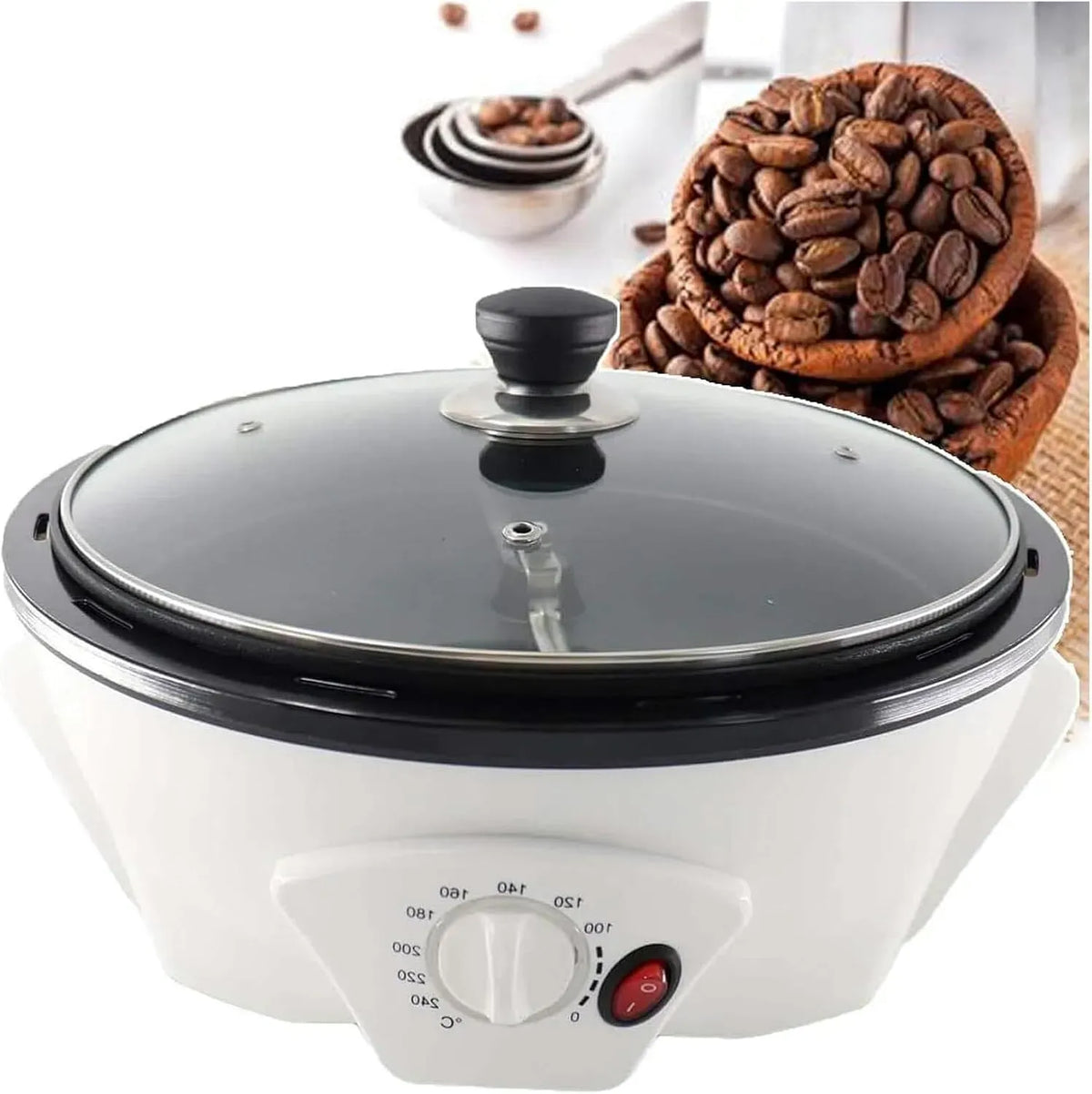 châtaignes, Torréfacteur de Café, Brûleurs électriques à température réglable for grains de café, thé et pop-corn