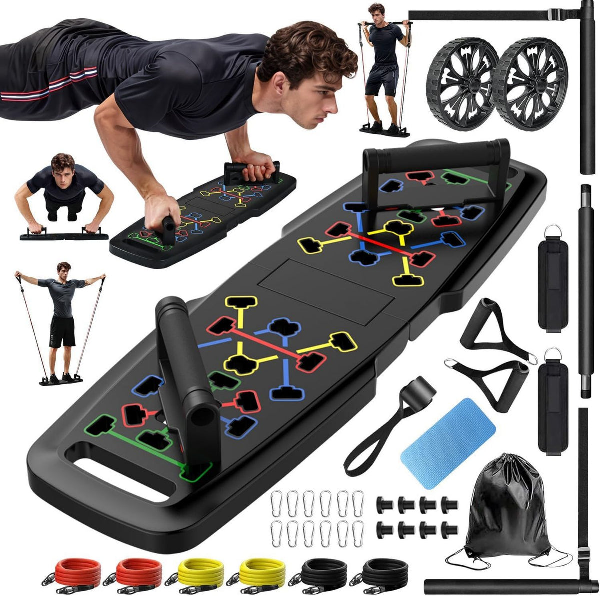 Kit barre Pilates - avec bandes de résistance, format portable, usage à domicile