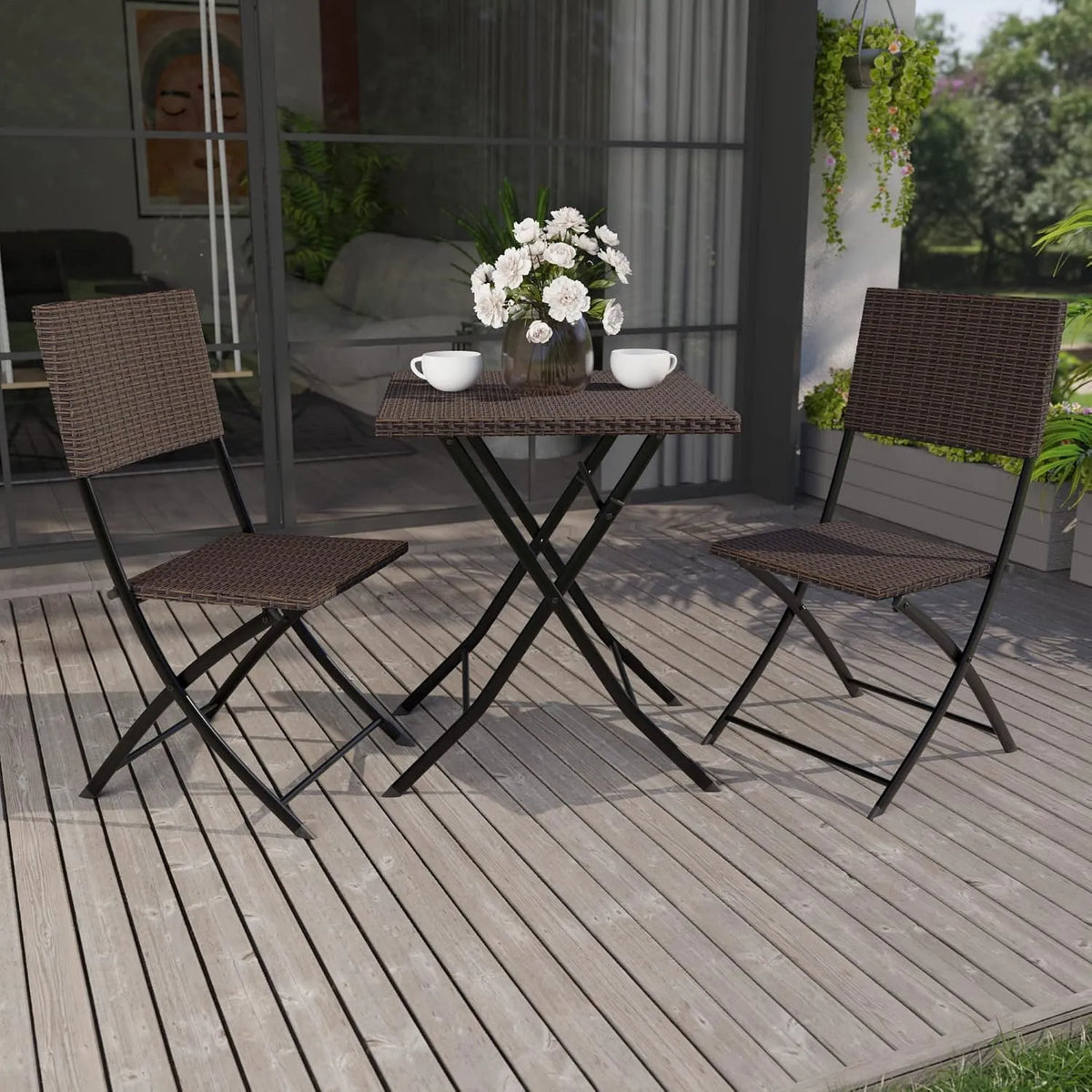 Garden Vida Ensemble bistrot de Jardin – D 60, 60 cm, marron
