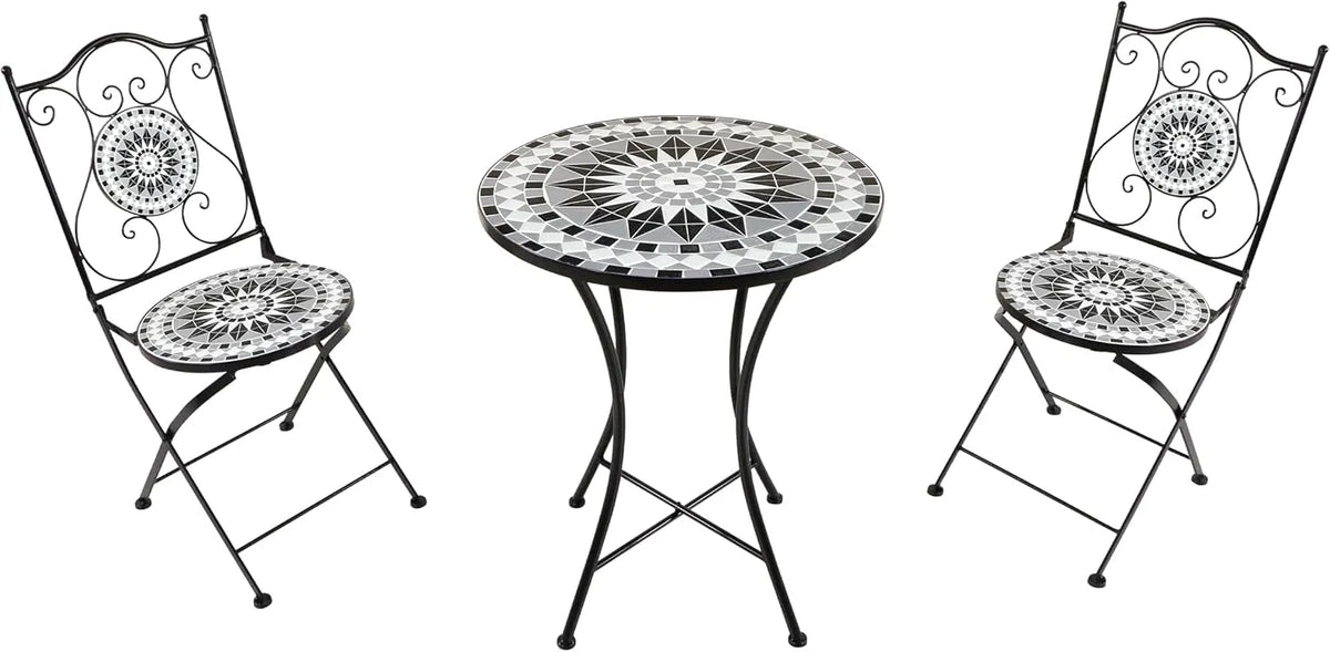 Salon de jardin et ensemble lounge: noir