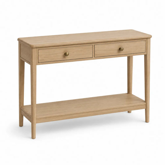 Console en bois de chêne avec tiroirs 100x30x80 cm