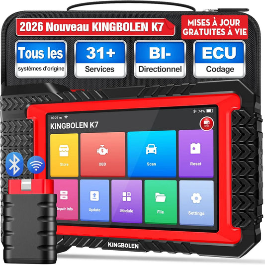 K7 Valise de Diagnostic Auto OBD II en français avec: pour l'entretien automobile