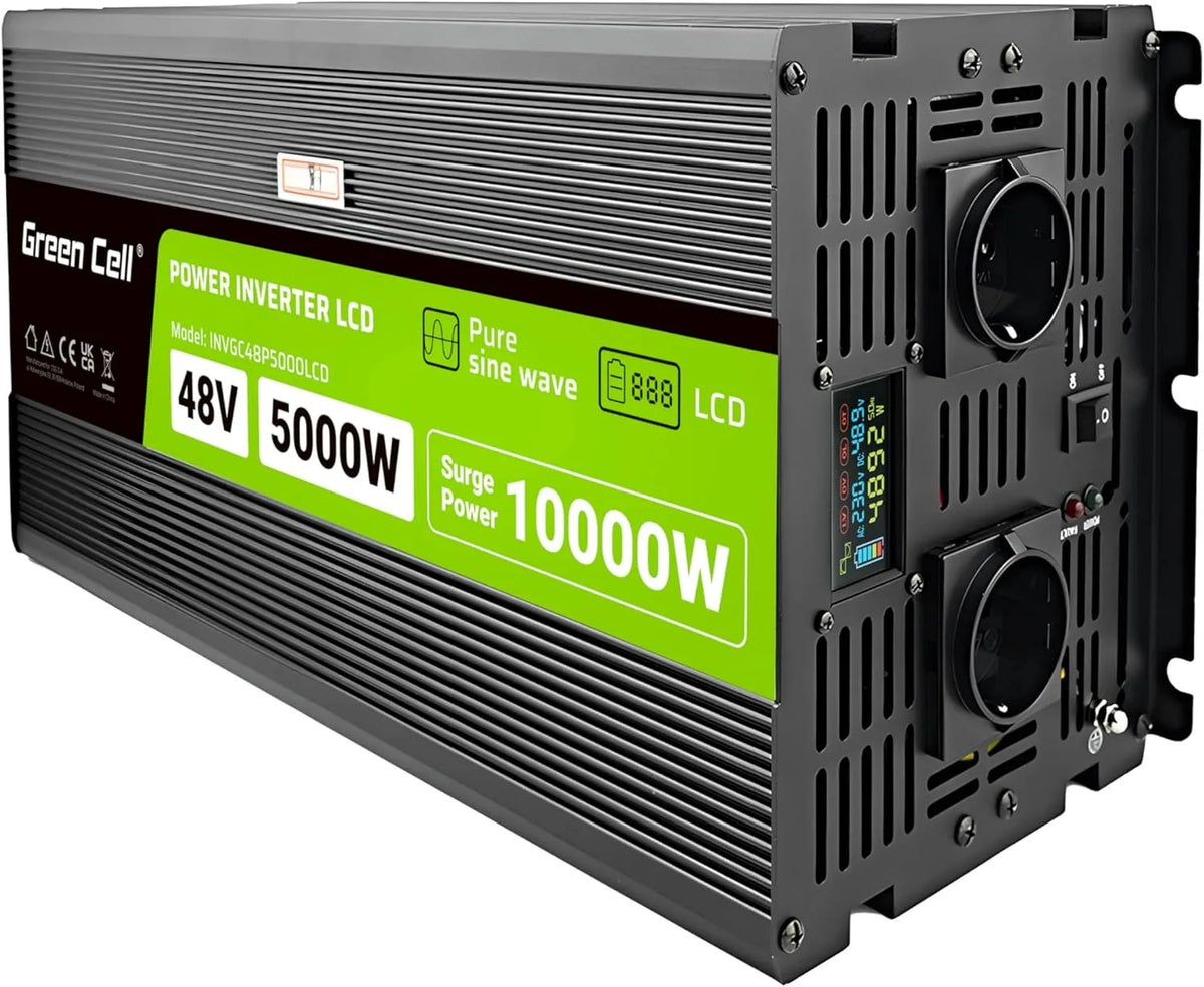 Convertisseur CC-CA et convertisseur de tension, 5000 W, 10000 W, onde sinusoïdale pure, 48 V, 230 V