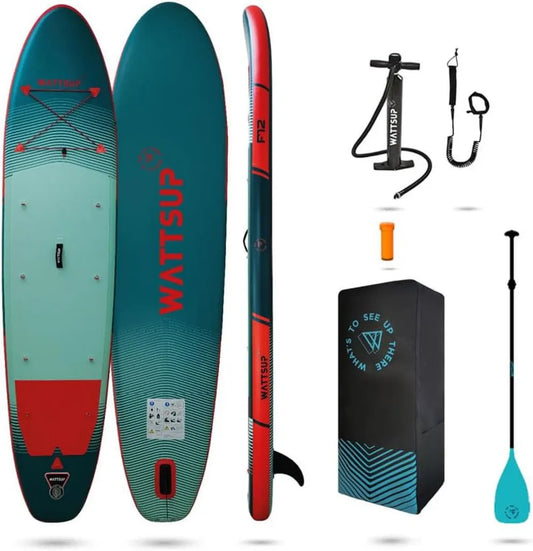 Planche de Paddle Gonflable Wattsup - Gamme First avec Accessoires: Pagaie, Leash, Pompe et Sac