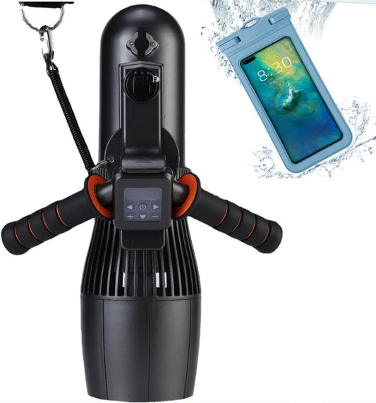 Scooter sous-marin électrique 500 W, 10 vitesses avec sac étanche 30 m pour plongée et piscine