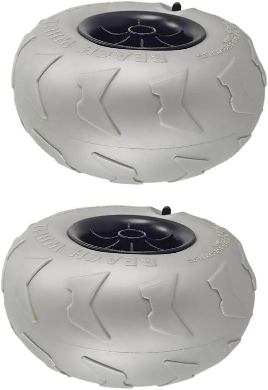 Roues gonflables en PVC pour chariot de plage, pneus larges pour sable, roues de rechange pour kayak