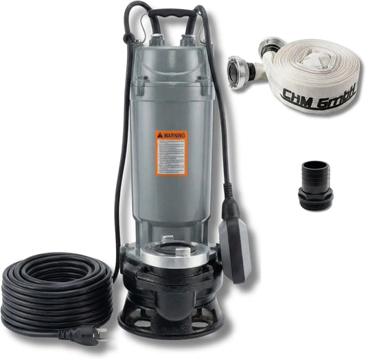 Pompe submersible pour eaux chargées et pompe de drainage, 000 l/h, 20 m, 30 mm