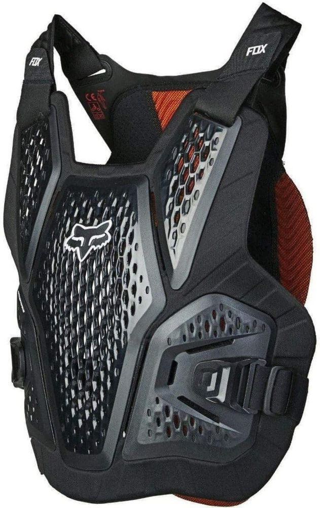 Gilet de Protection Motocross Fox Racing D3O avec Plastron Ajustable, Taille S/M, Noir