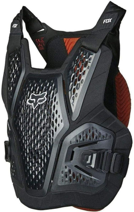 Gilet de Protection Motocross Fox Racing D3O avec Plastron Ajustable, Taille S/M, Noir