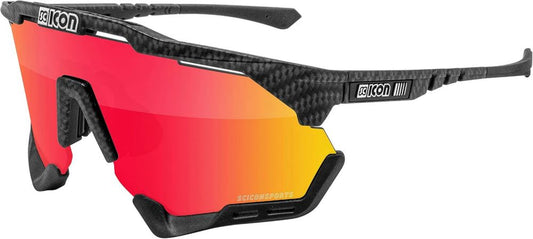 SCICON Sports Lunettes de Soleil Aeroshade XL, Performance Élevée, Verres Miroir Rouge