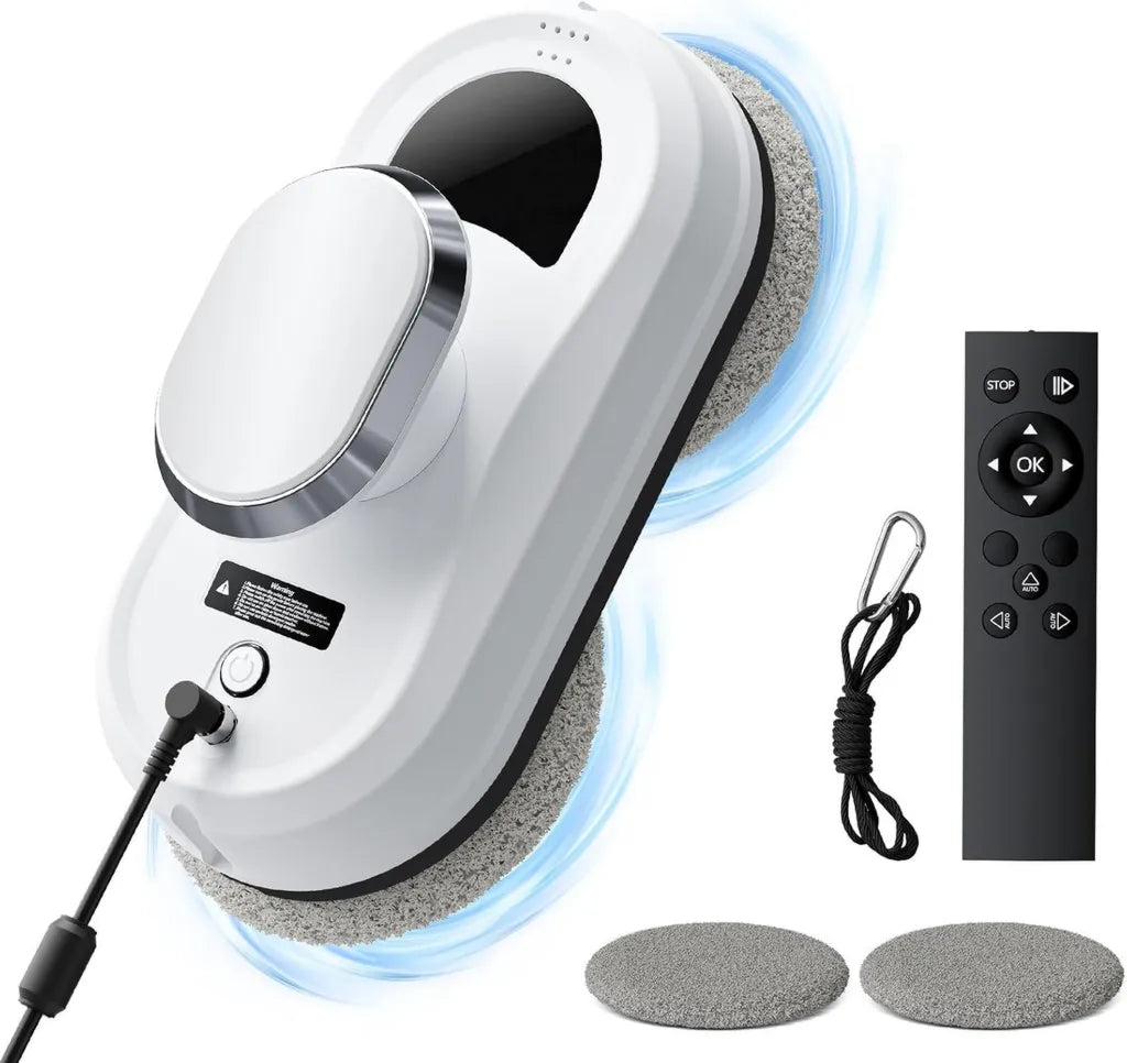Robot nettoyeur de vitres électrique avec télécommande, 3000 PA, 3 modes de nettoyage