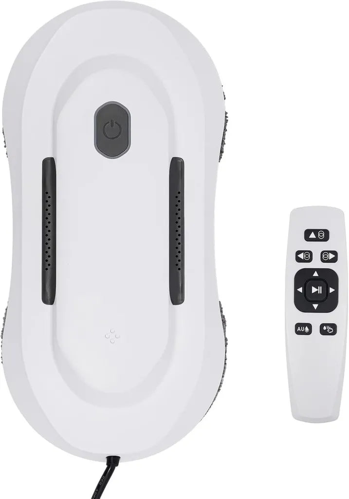 Robot lave-vitres automatique avec télécommande et sécurité anti-chute, aspiration puissante 2800 Pa, 10 tampons, usage domestique et professionnel
