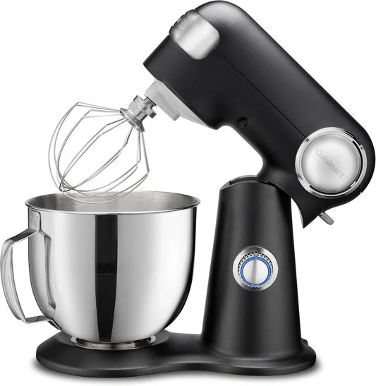 Robot pâtissier Cuisinart 12 vitesses, bol inox 5,5L, accessoires inclus, coloris onyx