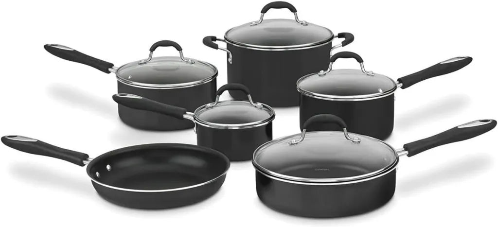 Ensemble de Cuisson Antiadhésif 11 Pièces Noir par Cuisinart