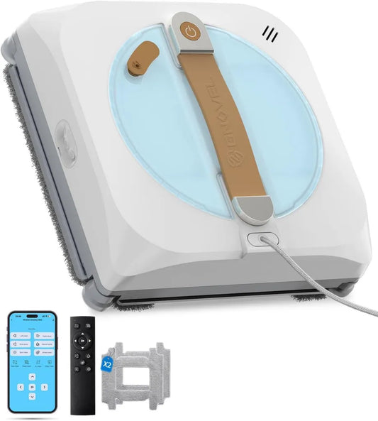 Robot lave-vitres YW769 avec planification intelligente, 4 modes, protection à 8 niveaux, pulvérisation ultrasonique