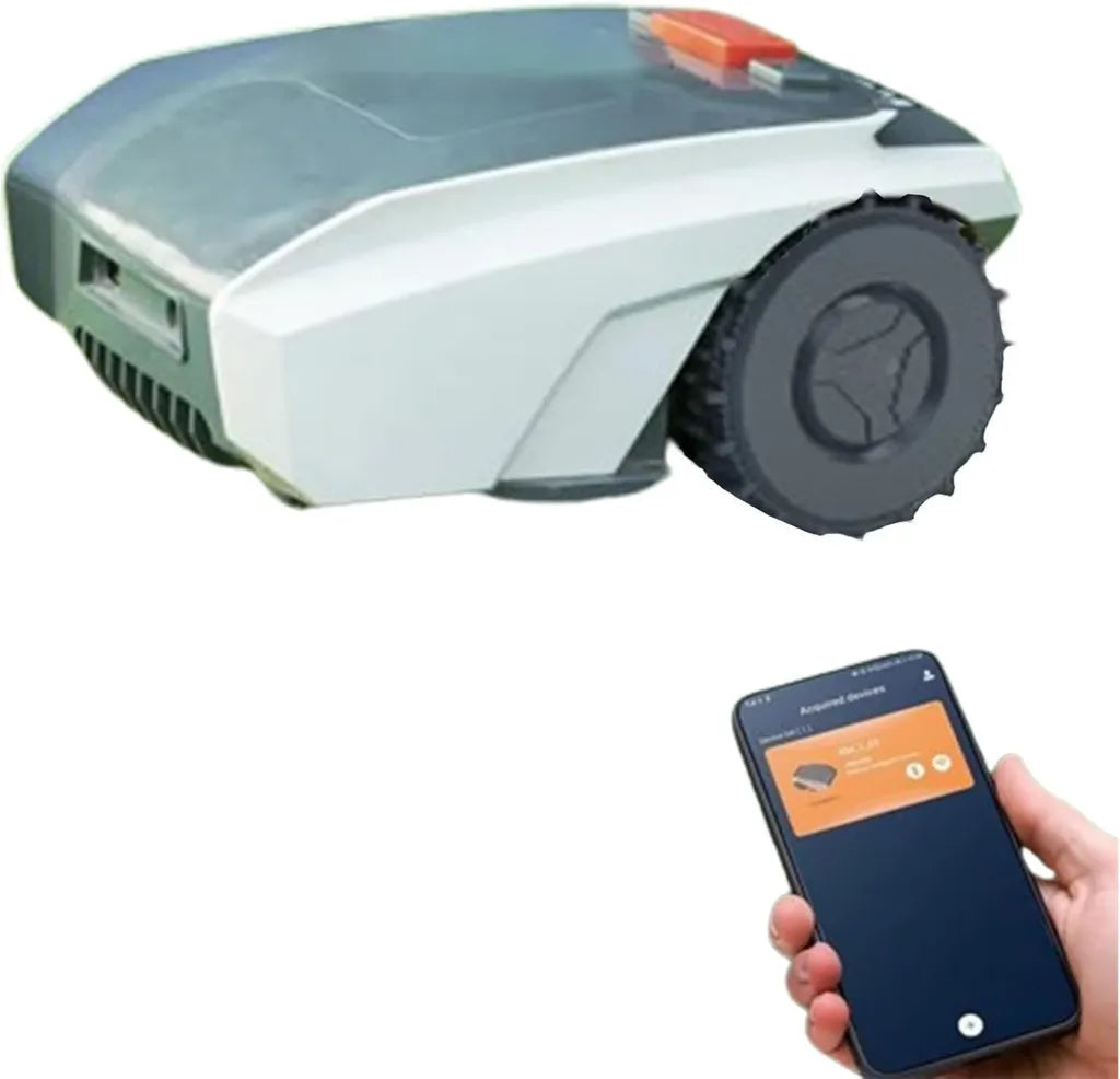 Robot Tondeuse Automatique avec Recharge, Navigation Intelligente en U, Haute Efficacité, Contrôle par Application Étanche
