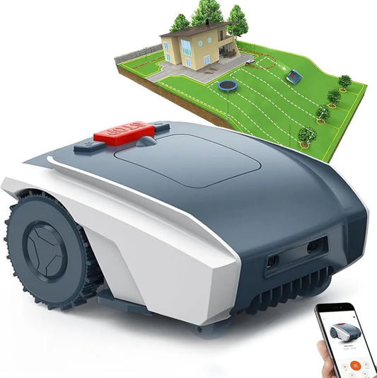 Tondeuse Robotisée Intelligente avec Application, Recharge Automatique, Bluetooth/Wi-Fi, Pour Jardins jusqu'à 1200 m²