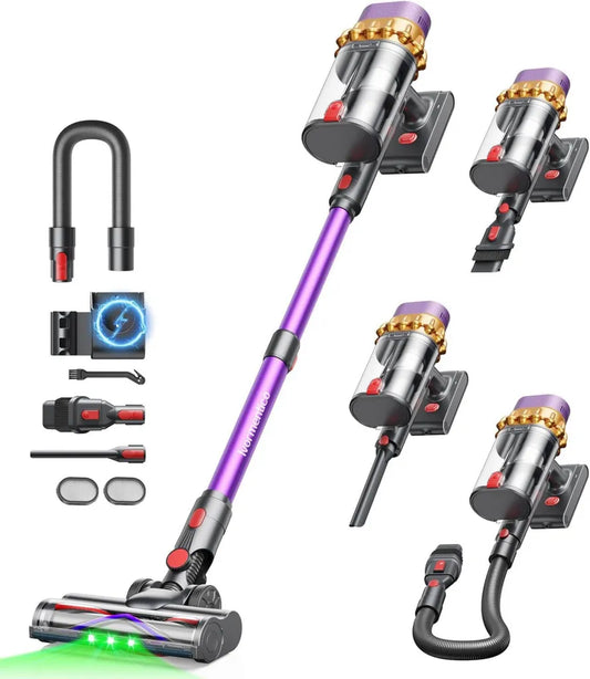 Aspirateur Balai Sans Fil C10 EVO 600W, 68kPa, 70min avec Réservoir 1,8L et Brosse Anti-Enchevêtrement