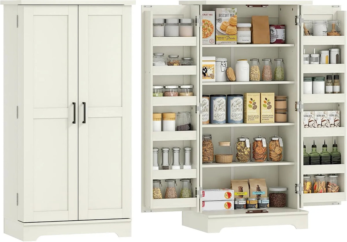 HOMCOM Armoire de rangement: en bois, avec Bibliothèque et étagère de rangements, réglable, 5 Niveau ×, 60 × 40 × 120 cm, avec étagères