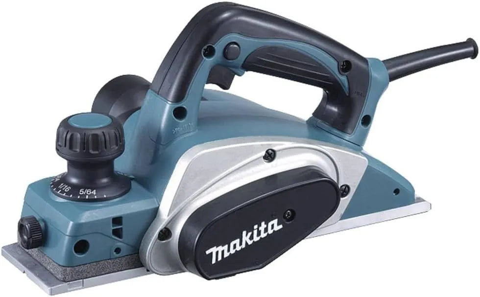 Makita KP0800J Rabot électrique pour dresser les planches et ajuster précisément les chants filaire 620 W dans coffret Makpac