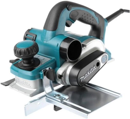Makita KP0810C Rabot électrique pour dresser les planches et ajuster précisément les chants, 82 mm, 1050W