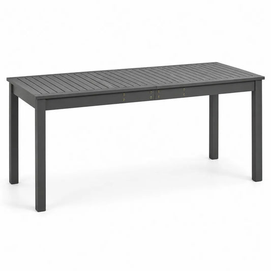 Table de jardin en aluminium anthracite 180x90 cm