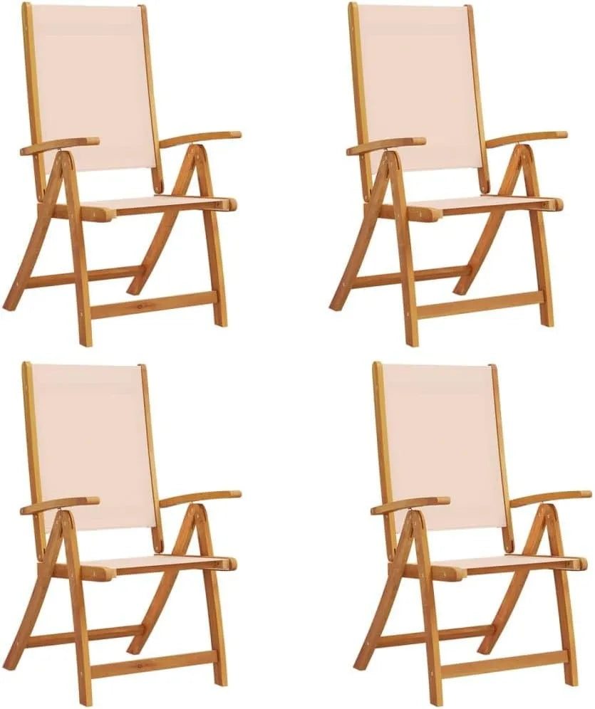 Chaise — en bois, pliable, lot de 4