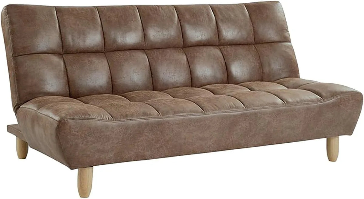 Canapé: convertible, 3 Places, marron