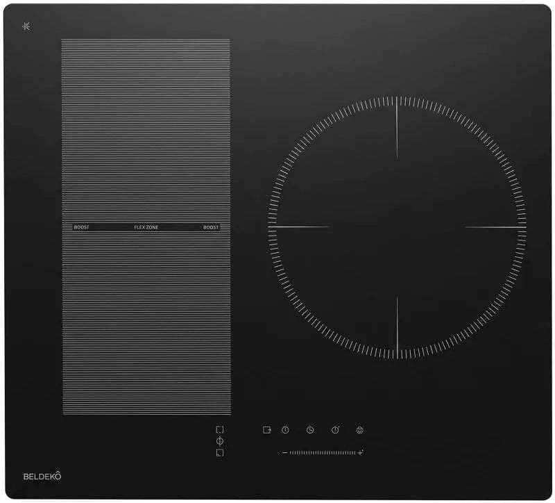 Plaque à induction, 3 foyers, 6500 W, table de cuisson à induction, noir, BELDEKO Plaque Induction 3 Feux Flex 6500W Noir Mat - Marque Française