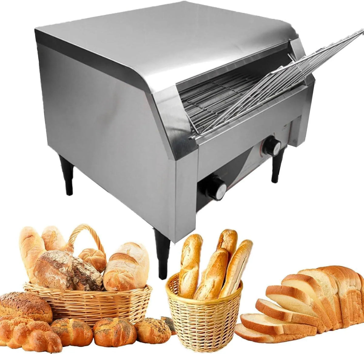 Four électrique, gril, professionnel, 150/300, 450 PCS, 2 tubes chauffants, pour pain, bagels et aliments