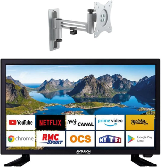 Meuble TV, 21.5 pouces, Android OS, Full HD, camping, Antarion Pack TV LED 21, Antarion Pack TV LED 21.5' 54cm Full HD Android Smart TV Camping Car +