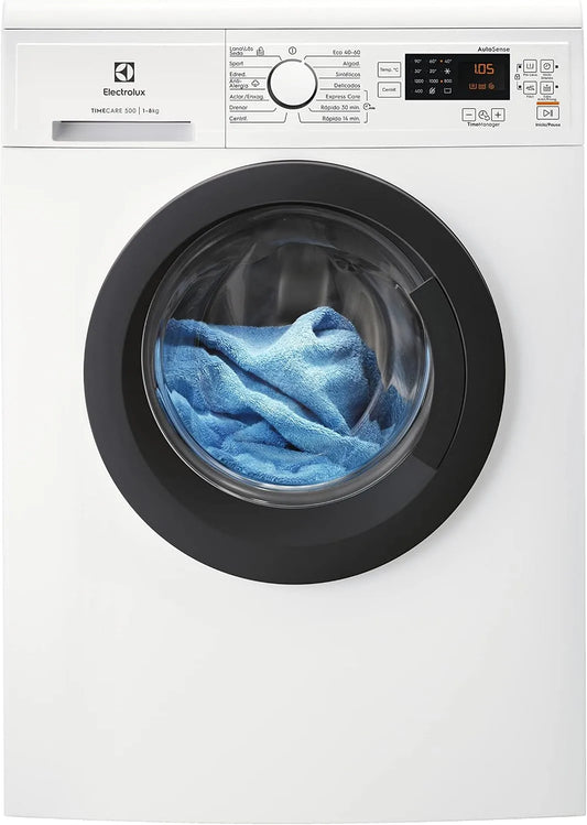Electrolux EA2F6821CF Lave-linge, 8 kg, classe énergétique B, vapeur, blanc, 1400 tr, min, écran M, programme rapide, moteur inverseur