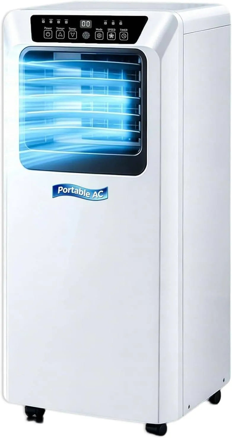 Climatiseur, portable, minuteur, silencieux, Mobile 7000/9000 BTU, Minuterie 24 h, Refroidissement, Ventilation, Déshumidification et Kit Fenêtre