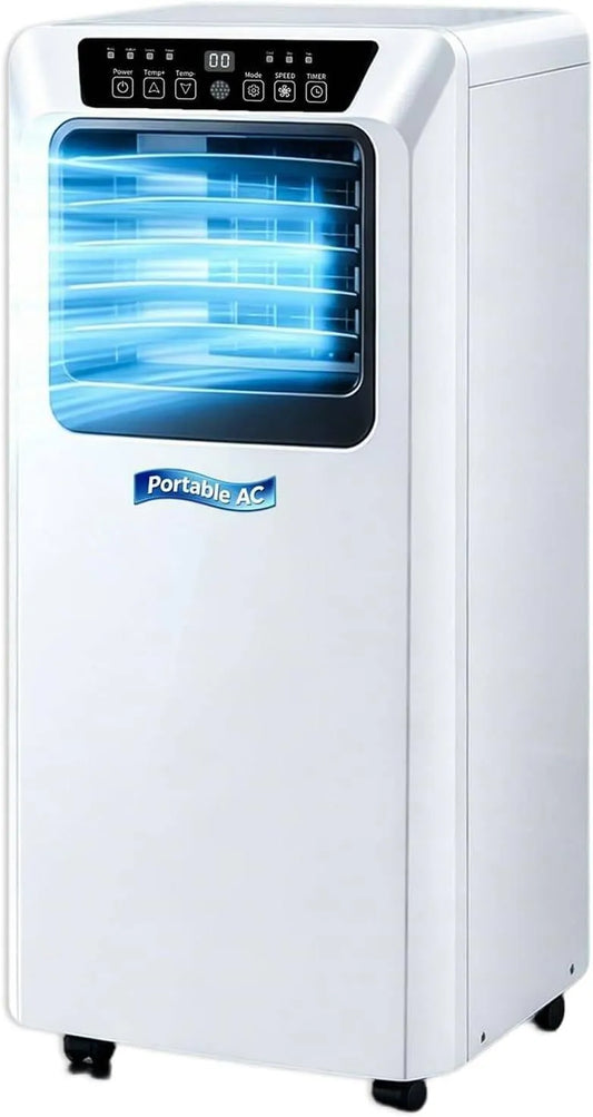 Climatiseur, portable, minuteur, silencieux, Mobile 7000/9000 BTU, Minuterie 24 h, Refroidissement, Ventilation, Déshumidification et Kit Fenêtre