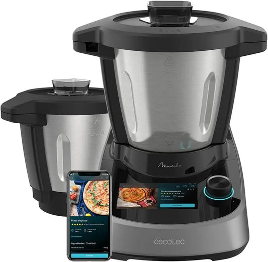 Cecotec TFT 5 Robot de cuisine, 3,3 L, 1600 W, 37 programmes, tactile, acier inoxydable, écran tactile ' recette intégrée, APP, 4346