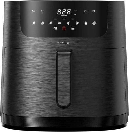 Friteuse à air chaud, 8 L, 8 programmes, 80 à 200 °C, Tesla AF800B, Rappel de remuage automatique, Circulation d'air à 360°, Capacité 8L