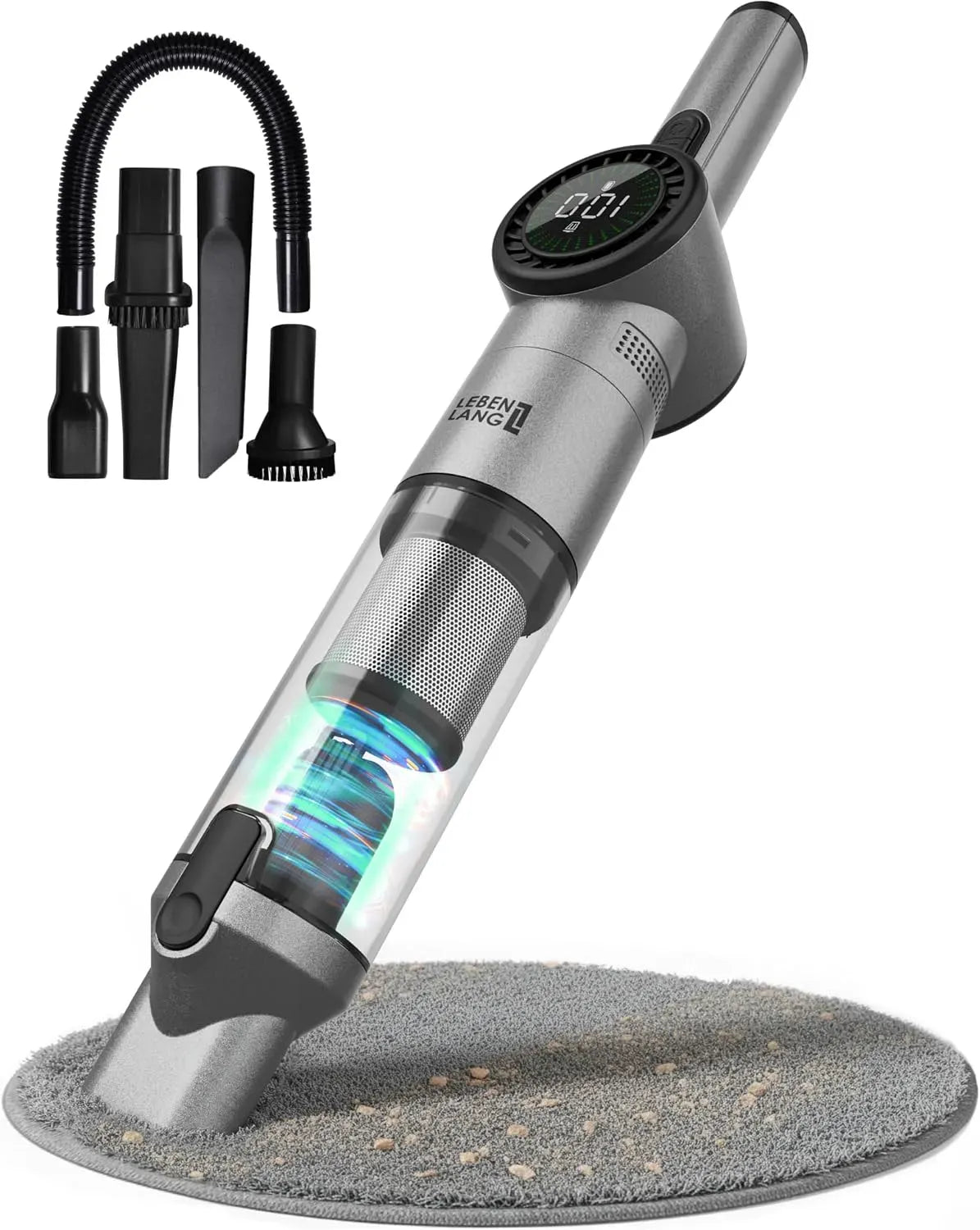 Aspirateur, LEBENLANG, INCL, appareil électrique d'aspiration, Aspirateur Voiture Puissant sans Fil 17000PA
