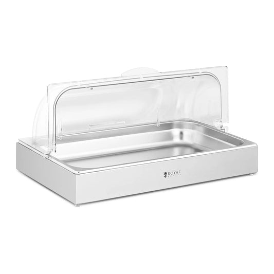 Catering vitrine pour buffet GN 1, 1 Acier inoxydable avec capot présentoir de buffet avec couvercle vitrine alimentaire de comptoir cloche à fromage