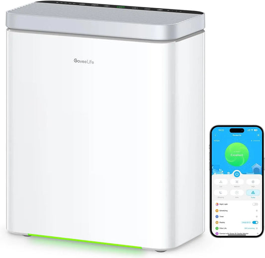 Moniteur, application, couvrant jusqu'à 1046 pi², mode Sommeil et filtre 3 en 1, contrôlable par l'application et Alexa