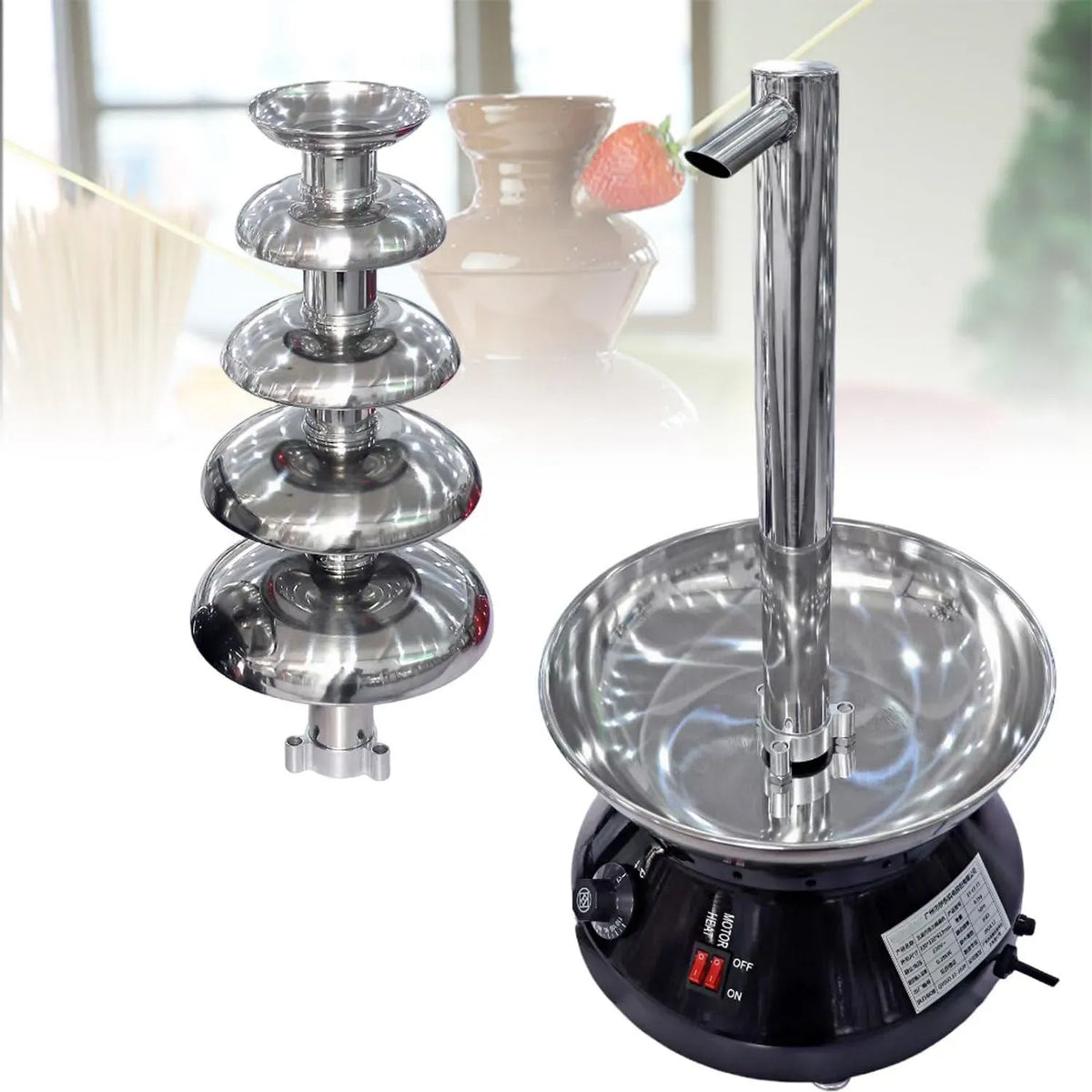 Robinet de cuisine, professionnel, acier inoxydable, noir