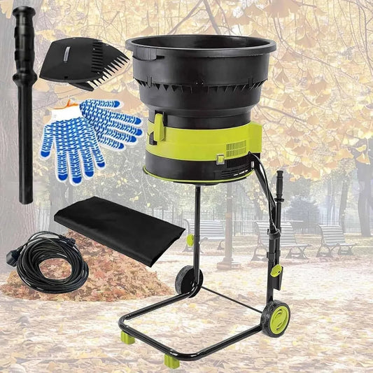 Diamètre De L'entonnoir 54 Cm pour Nettoyage Cour Nopowercord, 2500w Broyeur à Feuilles électrique Broyeur De Compost Broyeur De Branches Hachoir à