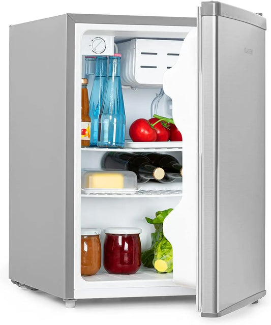 Klarstein Réfrigérateur, 66 L, 45x63x51 cm, 42 dB, classe énergétique D, gris, mini-bar, 109 kWh, an, 66 litres, 42db, KLARSTEIN Cool Kid, sur pied