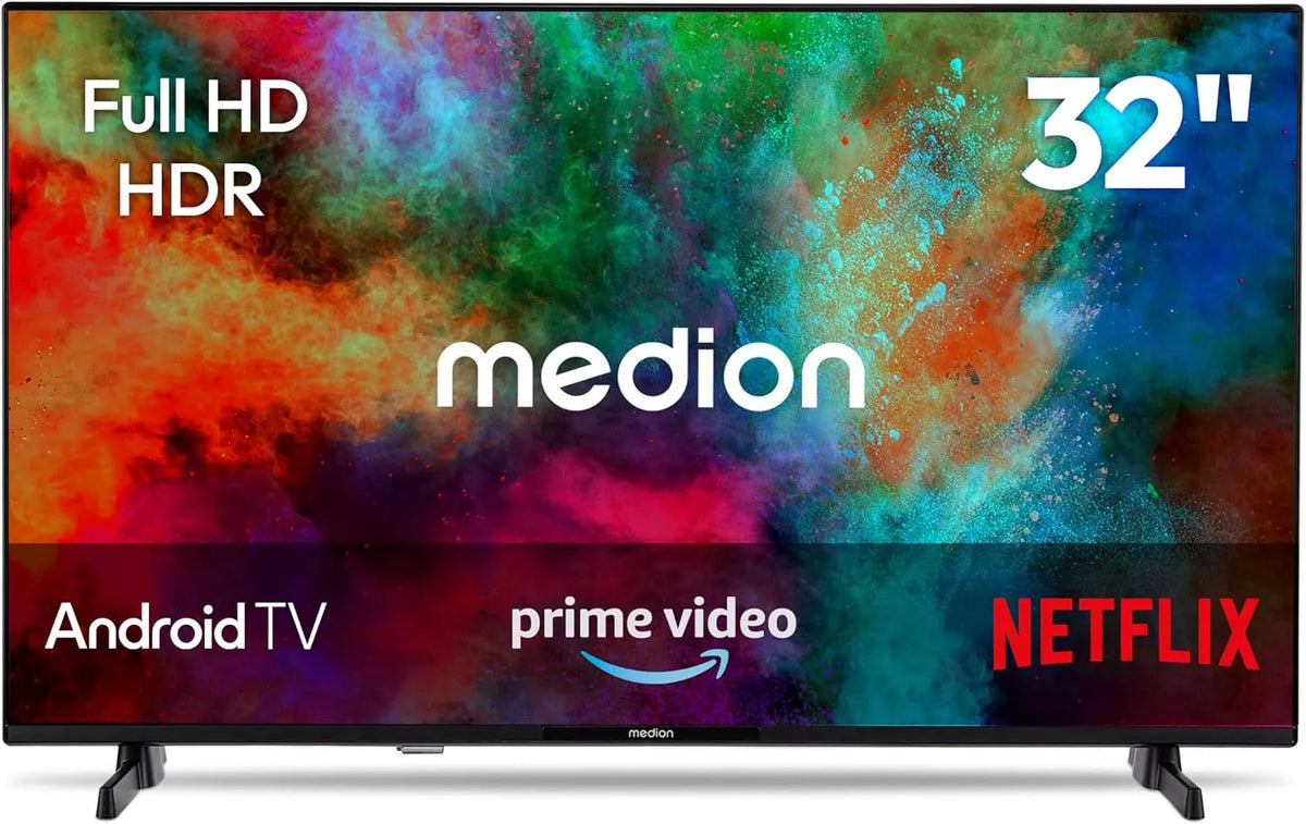 Smart TV, 32 pouces, téléviseur, HDR, Bluetooth, Android OS, Full HD, enregistrement PVR, MD 832100, 80 cm, Television, Prime Video