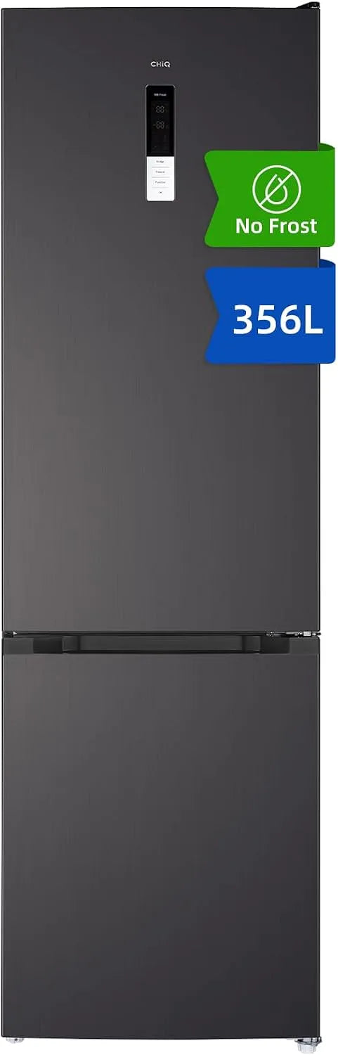 Réfrigérateur combiné, 356 L, 35 dB, CHiQ FBM351NEI42, No Frost, tactile, silencieux, frigo avec congélateur, noir, Congélation 4 Étoiles, Mode Éco